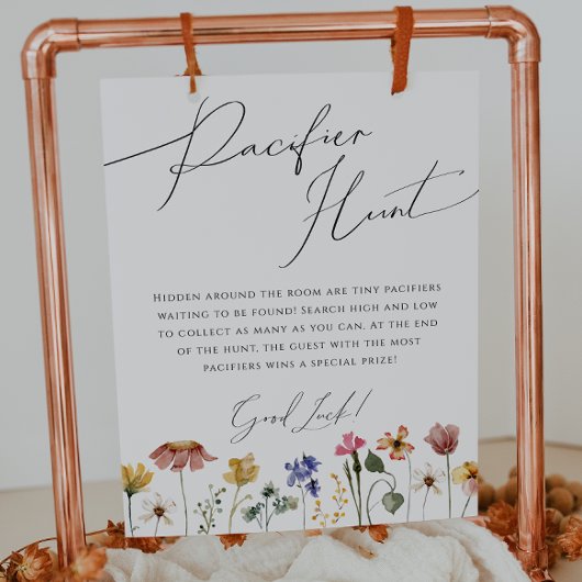 Poster Panneau de chasse couleur Fleur sauvage Pacifique