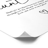 Poster Panneau de chasse de Baby shower de script moderne (Coin)