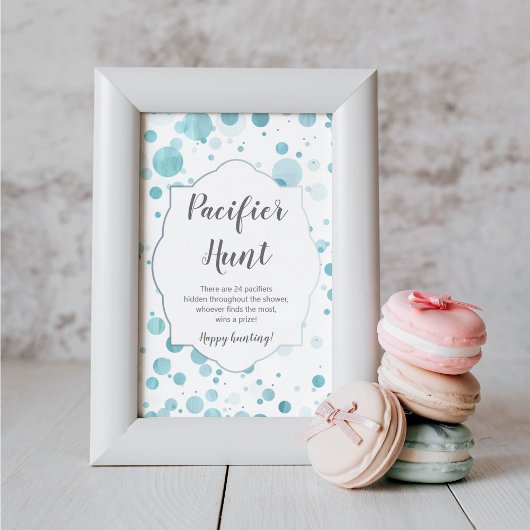 Poster Panneau de chasse Pacifier, mignon Baby shower de 