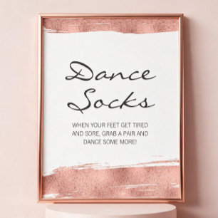Poster Panneau de chaussettes de danse Bat Mitzvah à coup