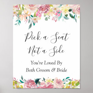Poster Panneau de choix de siège de cérémonie de mariage 