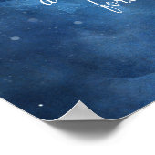 Poster Panneau de ciel lunaire pleine lune étoiles en mém (Coin)