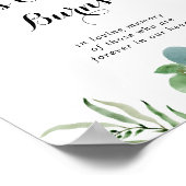 Poster Panneau de cierge allumé à l'eucalyptus botanique (Coin)