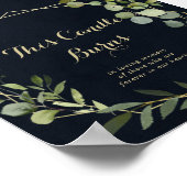 Poster Panneau de cierge géométrique bleu vert or (Coin)