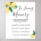 Poster Panneau de citrons de souvenir à la mémoire affect (Devant)