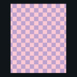 Poster Panneau De Clavier Violet Et Rose<br><div class="desc">à damiers Motif - damier violet et rose.</div>