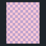 Poster Panneau De Clavier Violet Et Rose<br><div class="desc">à damiers Motif - damier violet et rose.</div>