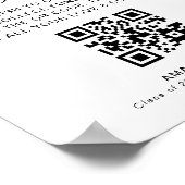 Poster Panneau de code QR de don pour le fonds universita (Coin)