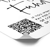 Poster Panneau de code QR de remise de diplôme du fonds u (Coin)