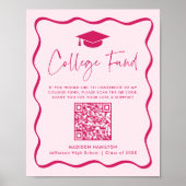 Poster Panneau de code QR de remise de diplômes du fonds  (Devant)