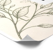 Poster Panneau de code QR de site Web de mariage botaniqu (Coin)