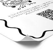 Poster Panneau de code QR pour la caisse de lune de miel (Coin)