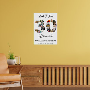Poster Panneau de collage photo pour 30e anniversaire reg