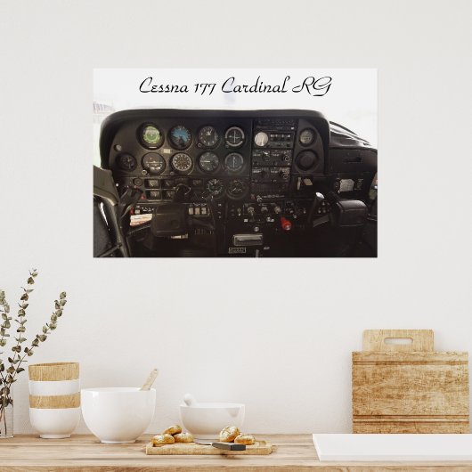 Poster Panneau de commande Cardinal RG Cessna 177 (Cuisine)