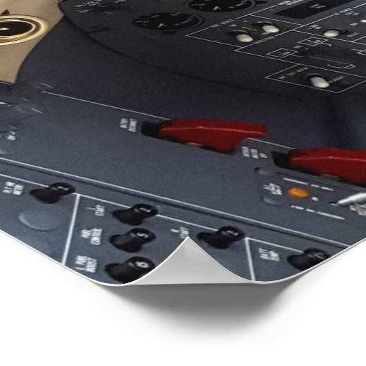 Poster Panneau de commande Cessna Citation XLS (Coin)