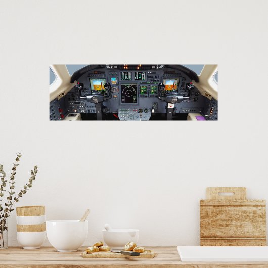 Poster Panneau de commande Cessna Citation XLS (Cuisine)