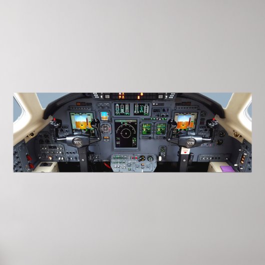 Poster Panneau de commande Cessna Citation XLS (Devant)