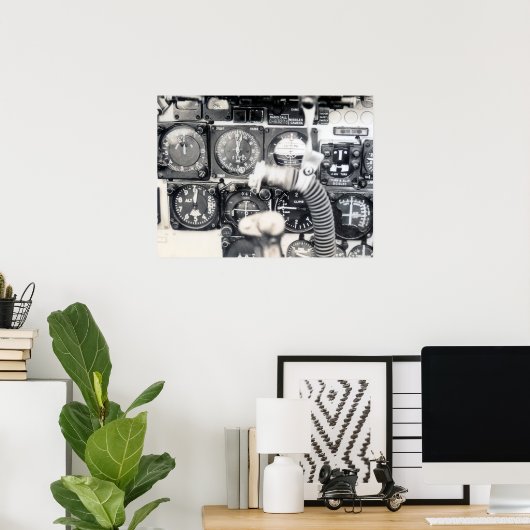 Poster Panneau de commande F-100 (Bureau à domicile)