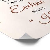 Poster Panneau de compte à rebours bohème pour douche nup (Coin)