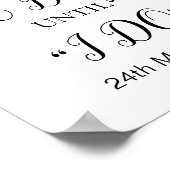 Poster Panneau de compte à rebours de mariage (Coin)