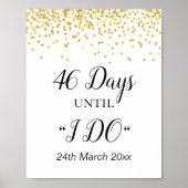 Poster Panneau de compte à rebours de mariage (Devant)