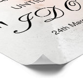 Poster Panneau de compte à rebours pour le mariage (Coin)