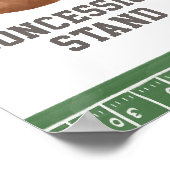 Poster Panneau de concession Baby shower de football (Coin)