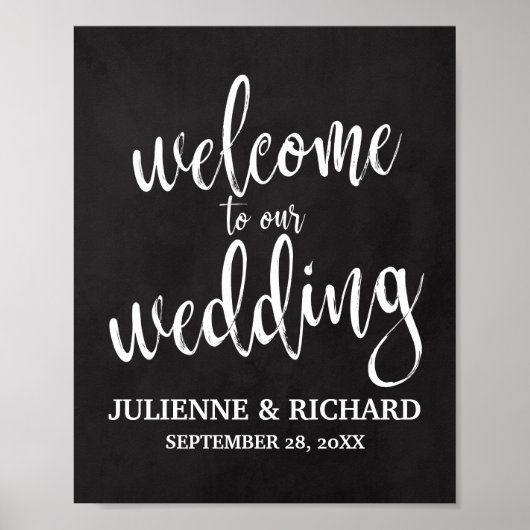Poster Panneau de configuration de bienvenue mariage 8x10 (Devant)