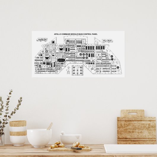 Poster Panneau de configuration de commande Apollo (Cuisine)