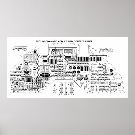 Poster Panneau de configuration de commande Apollo (Devant)