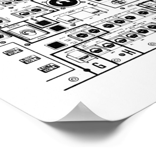 Poster Panneau de configuration de commande Apollo (Coin)