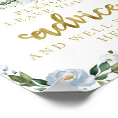 Poster Panneau de conseil Baby shower Citrouille de fleur (Coin)