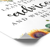 Poster Panneau de conseil Baby shower Citrouille vert (Coin)