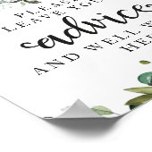 Poster Panneau de conseil Baby shower Citrouille vert (Coin)