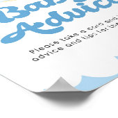 Poster Panneau de conseil Blue Elephant Boy Baby shower P (Coin)