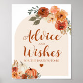 Poster Panneau de conseil et de souhaits pour le Baby sho (Devant)