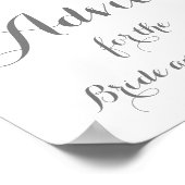 Poster Panneau de conseil Mariage rose et blanc (Coin)