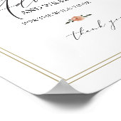 Poster Panneau de conseil pour une douche de mariage chic (Coin)