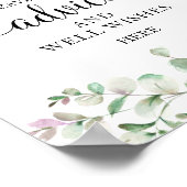 Poster Panneau de conseils et vœux de verdure eucalyptus (Coin)