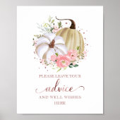 Poster Panneau de conseils pour une baby shower automnale (Devant)