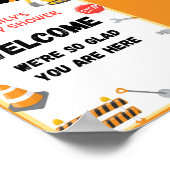 Poster Panneau de construction, Anniversaire, Baby shower (Coin)