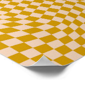 Poster Panneau de contrôle Abstrait rétro jaune moutarde (Coin)