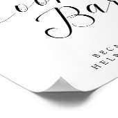 Poster Panneau de cookies chic pour Baby Shower ou mariag (Coin)