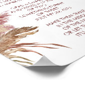 Poster Panneau de couche tardive Pampas Grass Mauve rose (Coin)