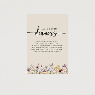 Poster Panneau de Couches de Nuit Floral