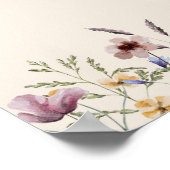 Poster Panneau de Couches de Nuit Floral (Coin)