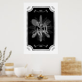 Poster Panneau de cuisine antique - Bon Appetit (Cuisine)