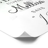 Poster Panneau de décompte boho feuillage de verdure à l' (Coin)