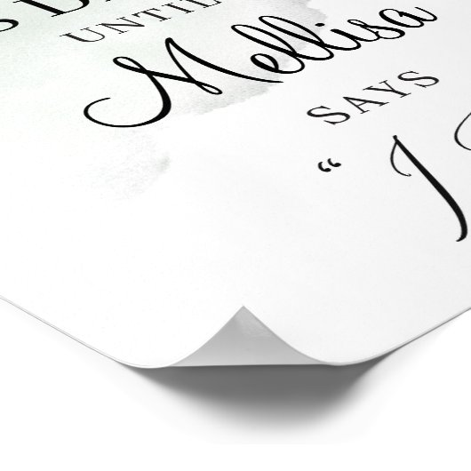 Poster Panneau de décompte boho feuillage de verdure à l' (Coin)