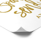 Poster Panneau de départ à étincelles - COULEUR ÉDITABLE  (Coin)